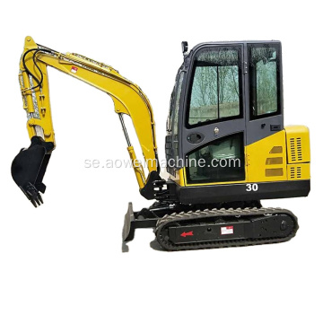 3 Ton 360 graders rotation Grävmaskin Dragbar Mini Grävmaskin